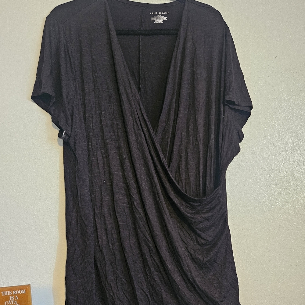Black Wrap Shirt